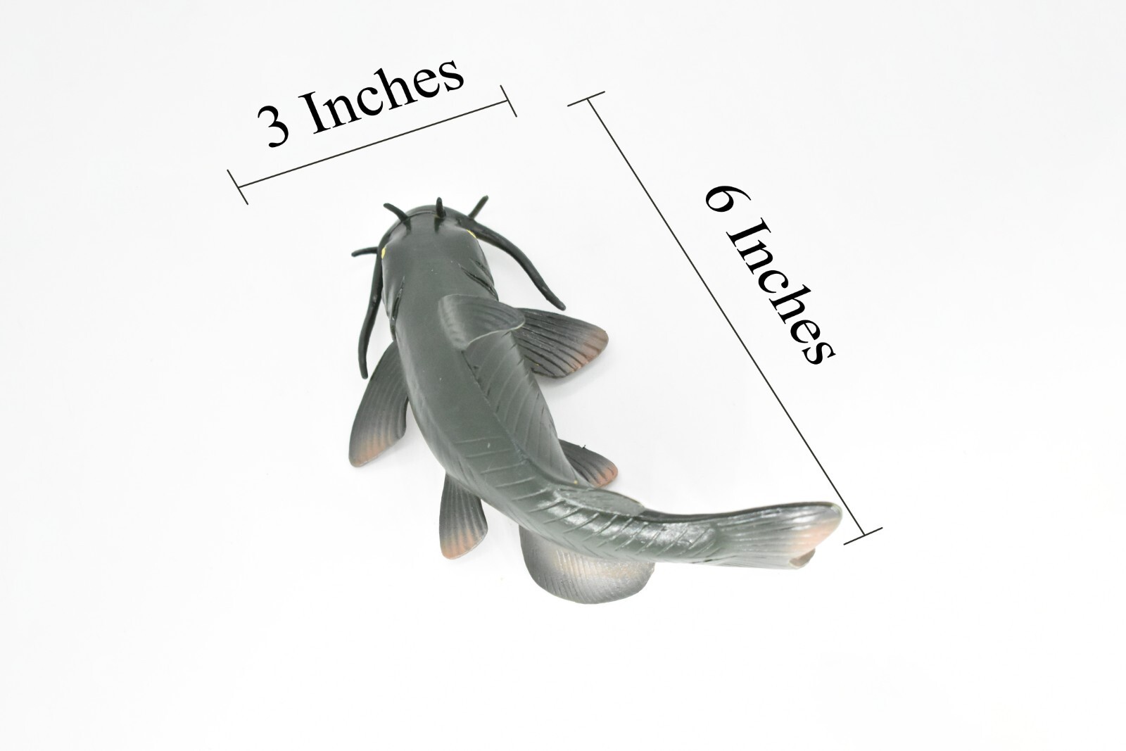 Catfish, Fish Toy, Bullhead, Model, Figure, Rubber Reproduction, Hand Painted 6″