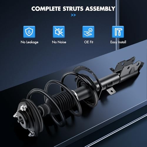 2PCS Front Complete Struts Assembly w/Coil Spring 4WD Fit for 2007-2017 for Jeep
