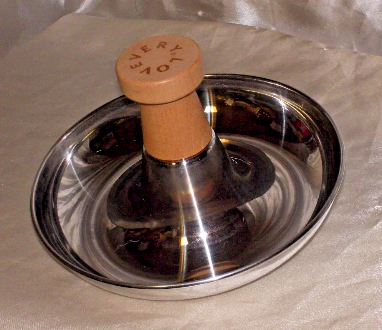 Lovevery Tip & Turn Stainless Steel +Wood Game Toy Eye Coordination Spinning Top