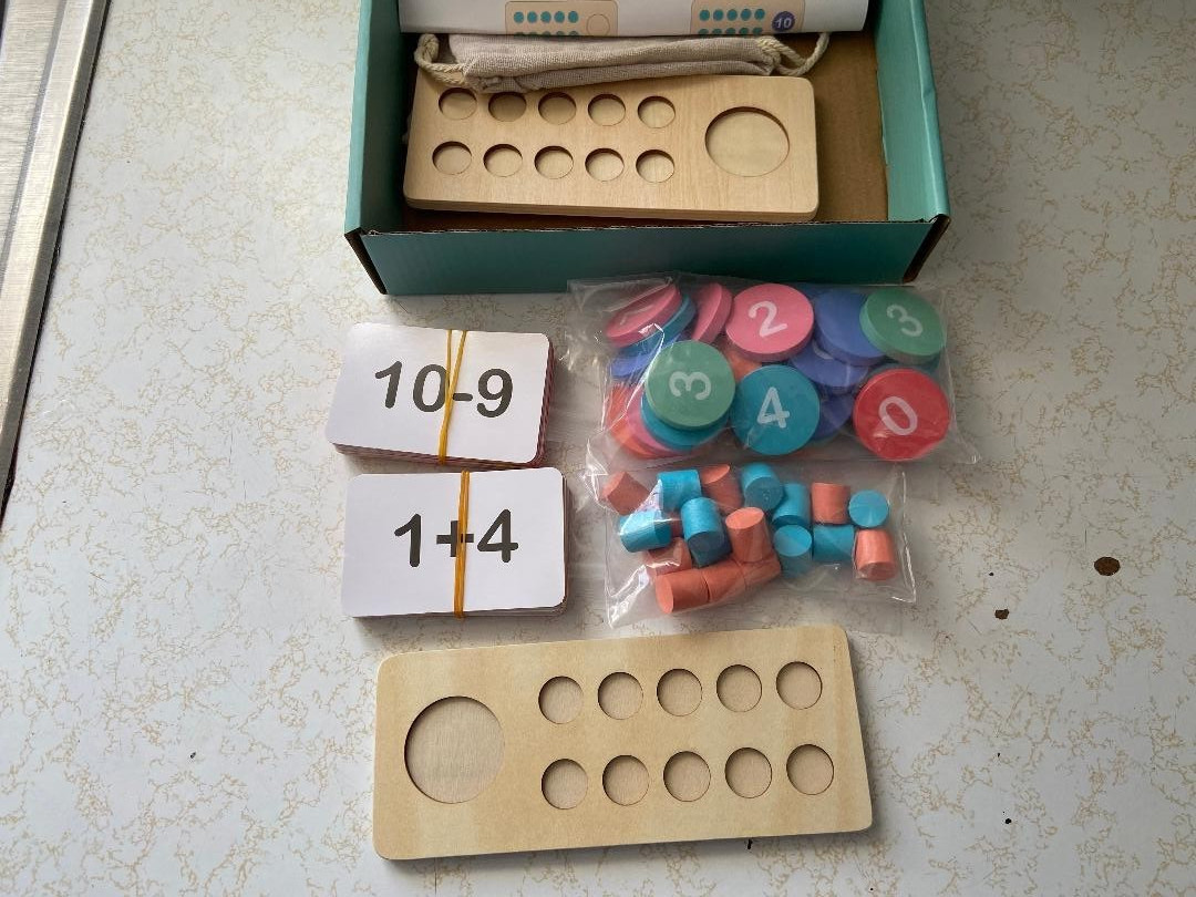 Kids Math Wooden Digital Arithmetic Early Children Learning Education Game Tool