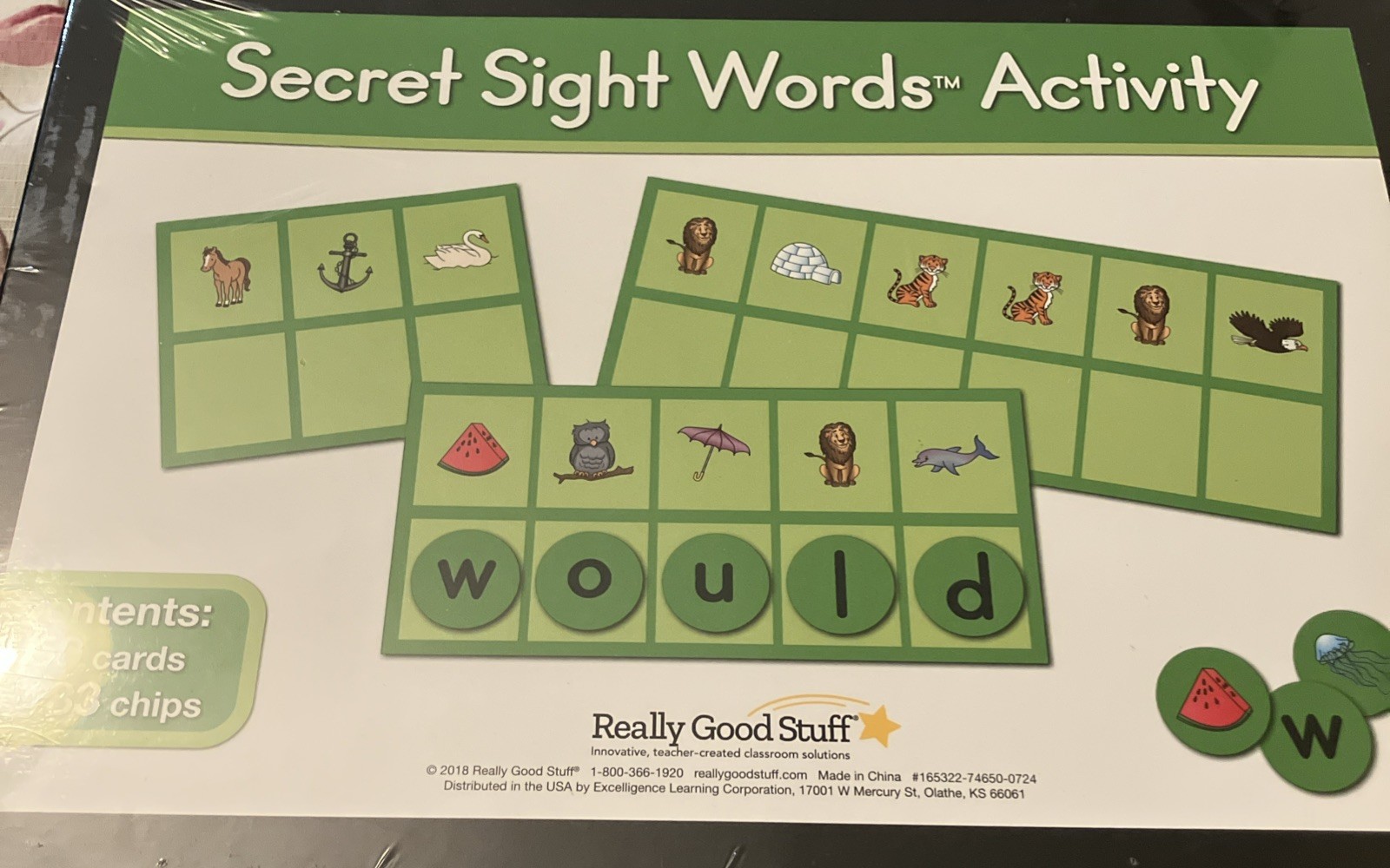 Secret Sight Words Activity By Really Good Stuff New Sealed Box