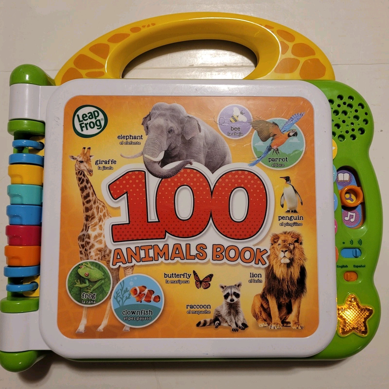 Leap Frog Learning Friends 100 Words Book & 100 Animals Book Lot (Set of 2)