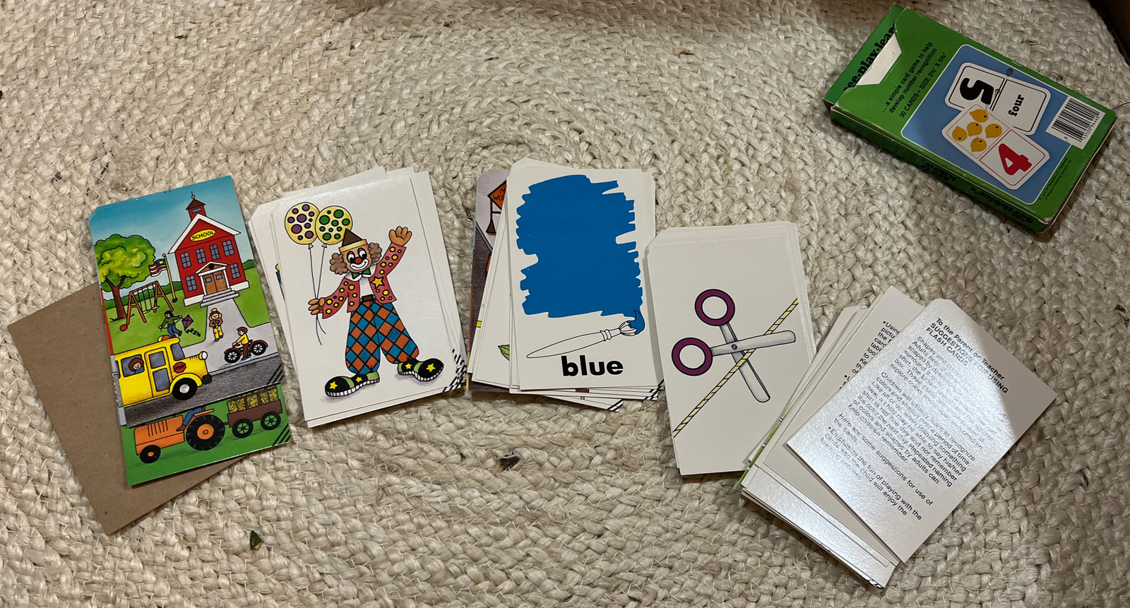 Vintage 1980s Lot Of Preschool Learning School Activity Cards- Golden Step Ahead