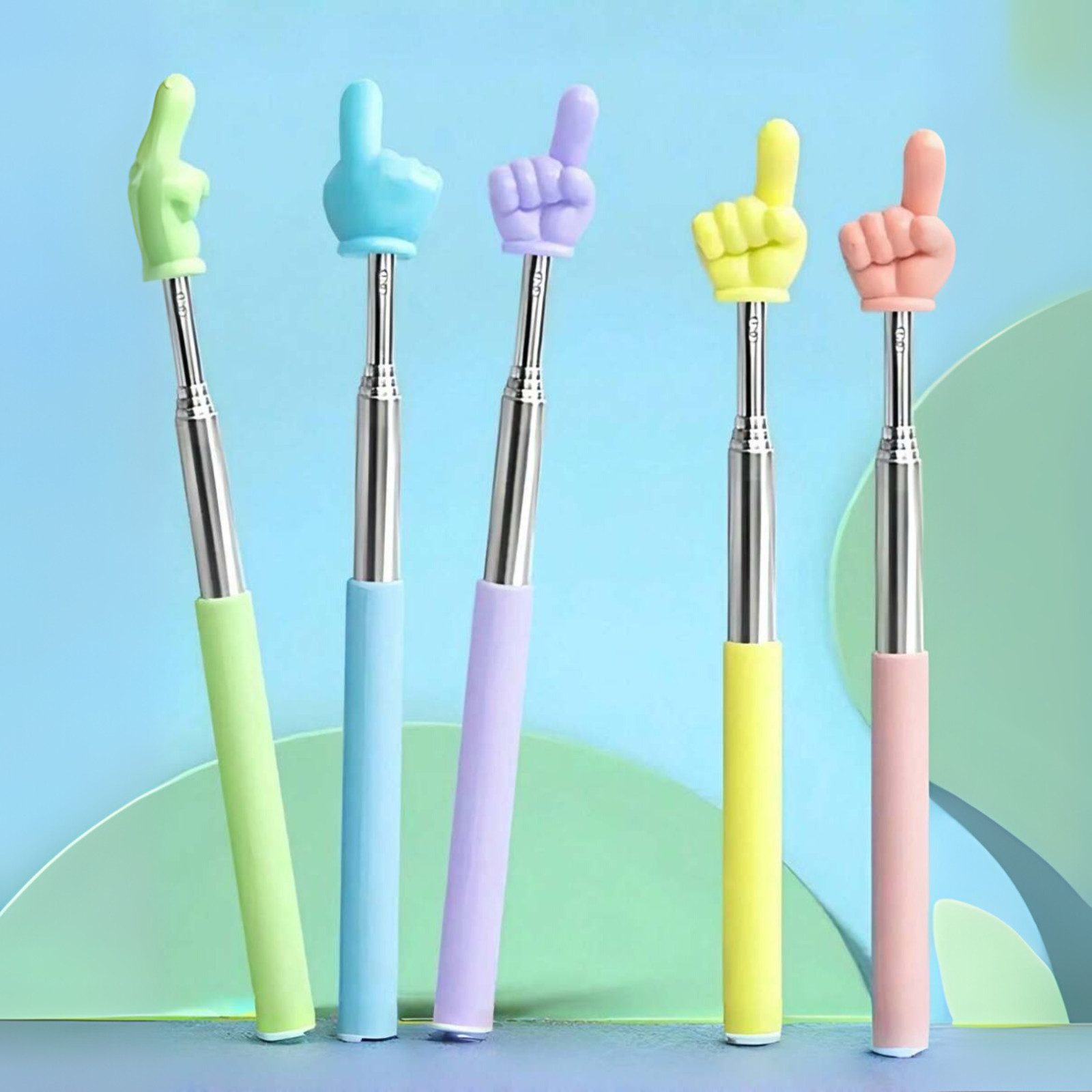 1Pc Pointer Finger Reading Stick Baton Reading Retractable Pen for Teach Office