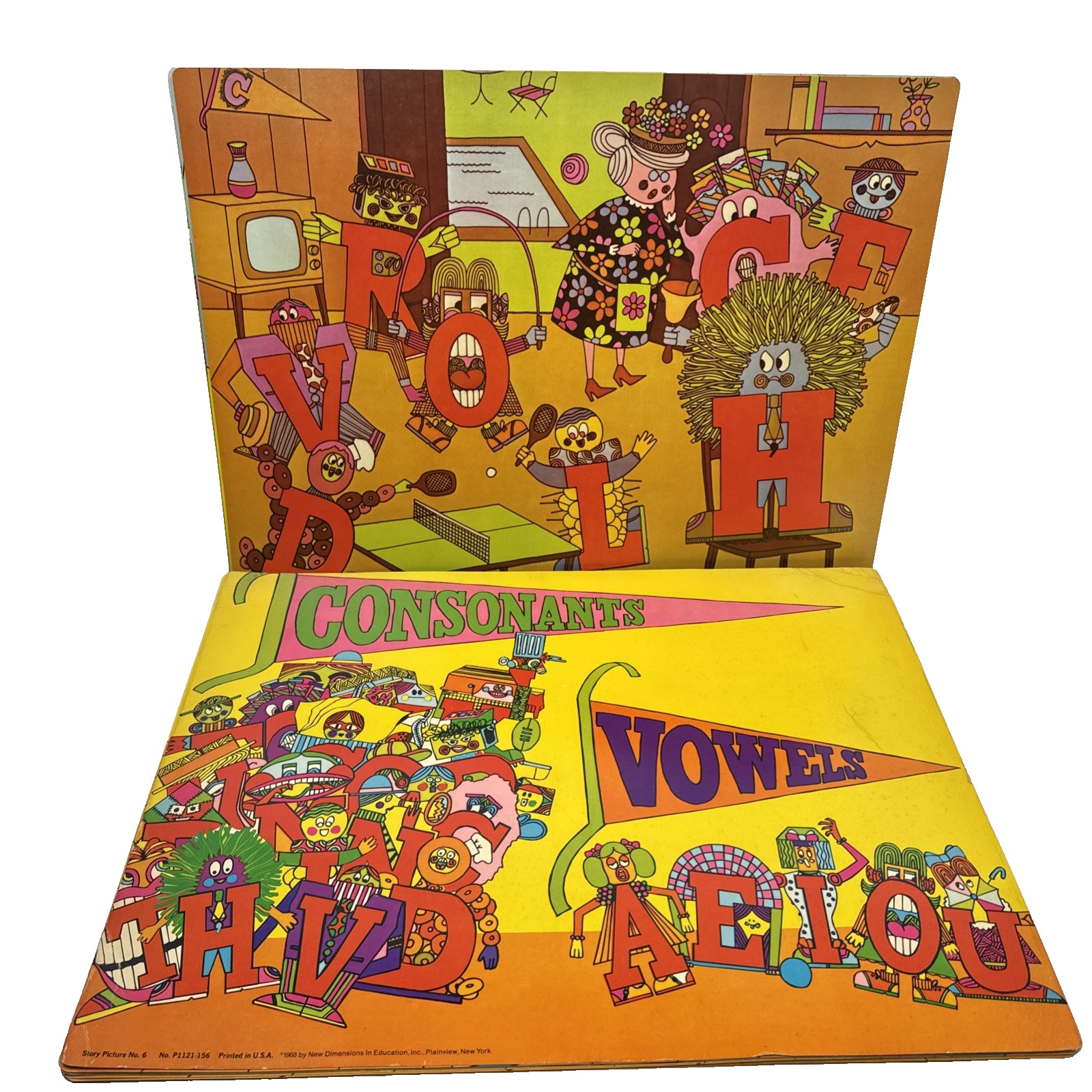 The Letter People Set 25 Story Picture Cards Posters Alpha One 24 x 18 Alphabet