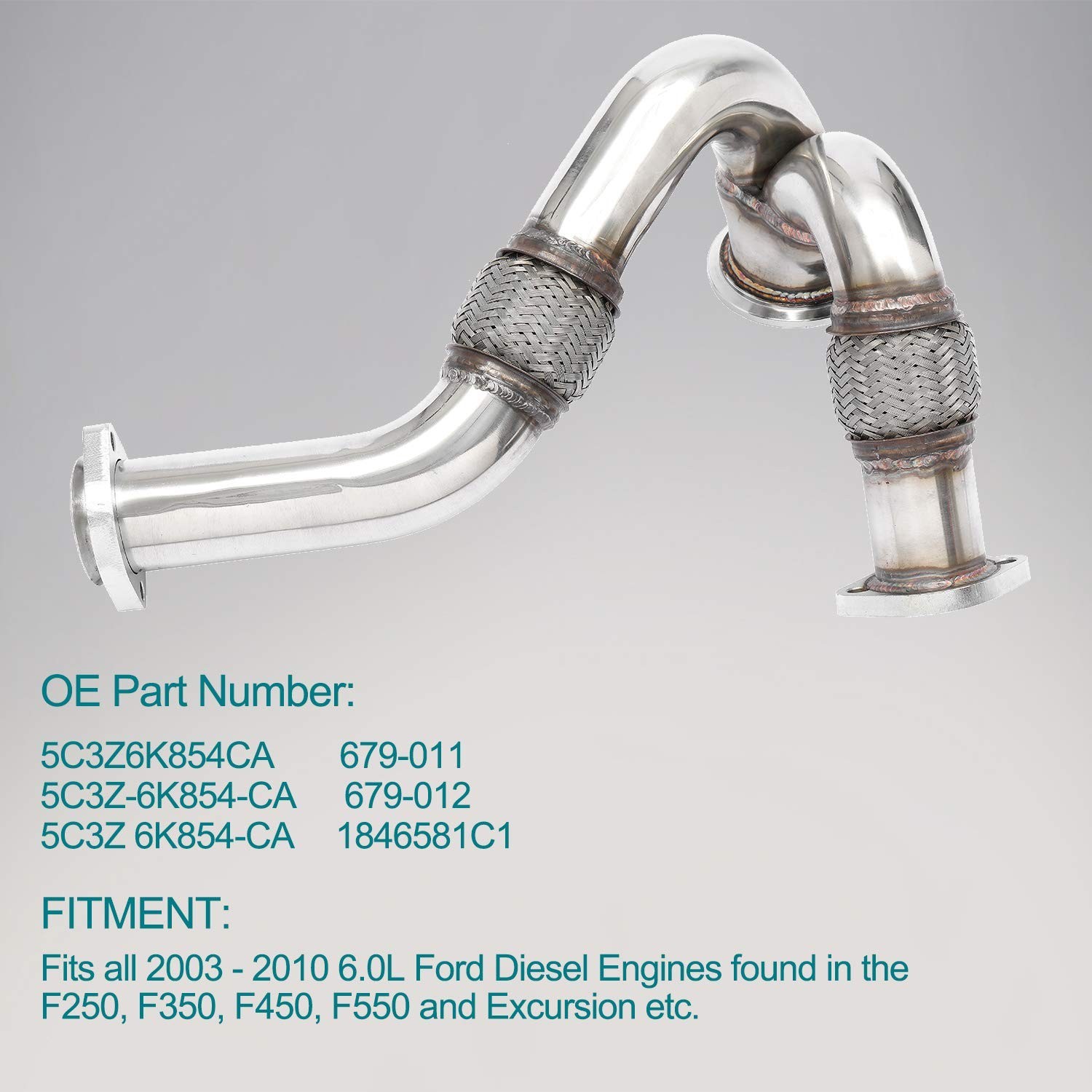 HQPASFY Turbocharger Y-Pipe Up Pipe for 2003-2007 Ford 6.0L Powerstroke Diese…