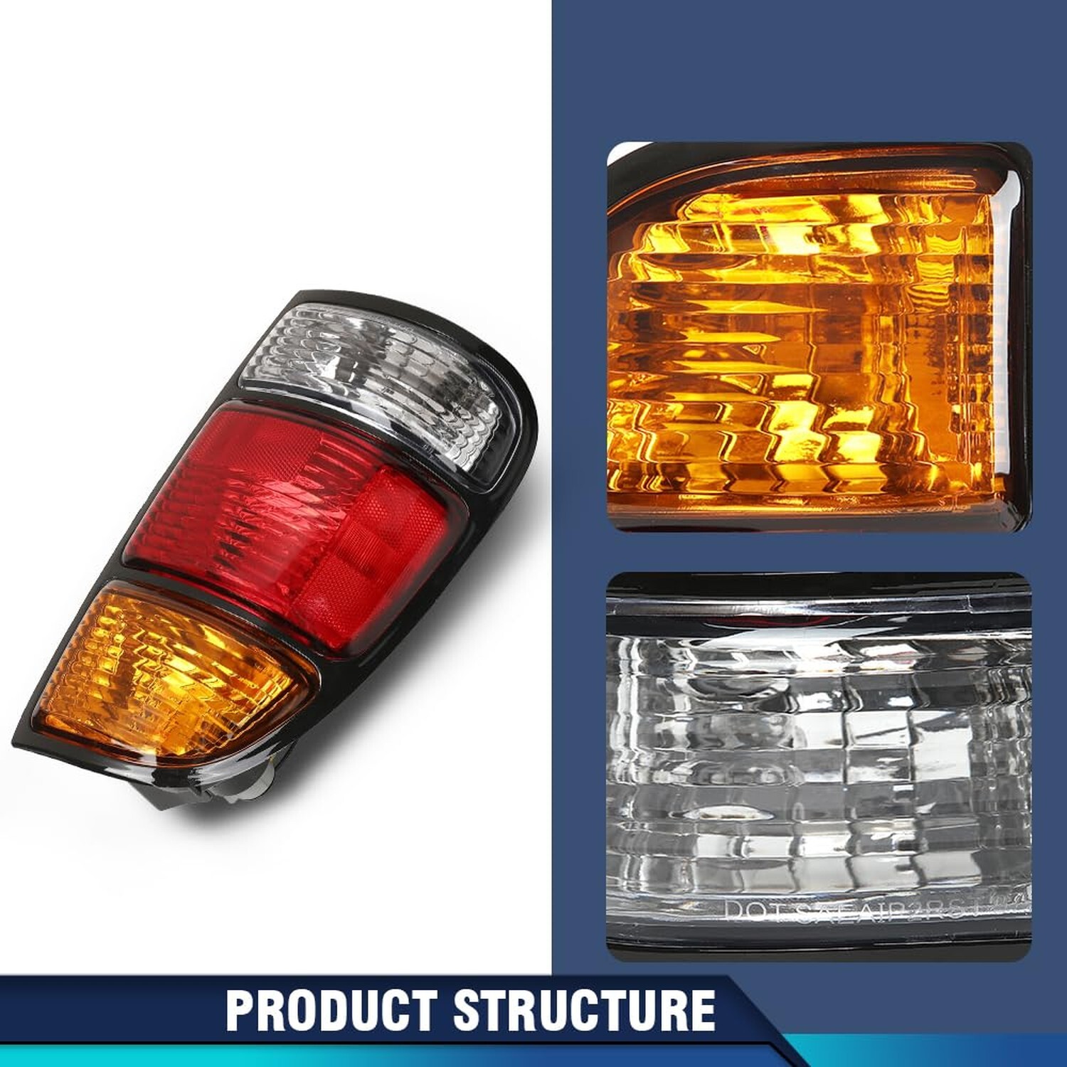 PIT66 Tail Lights Rear Brake Lamp Assembly with Wiring Harness Compatible wit…