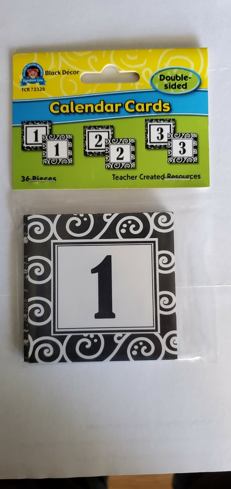 Teacher Created Resources Black-boardered Eclectic-Design Double-Sided Calendar