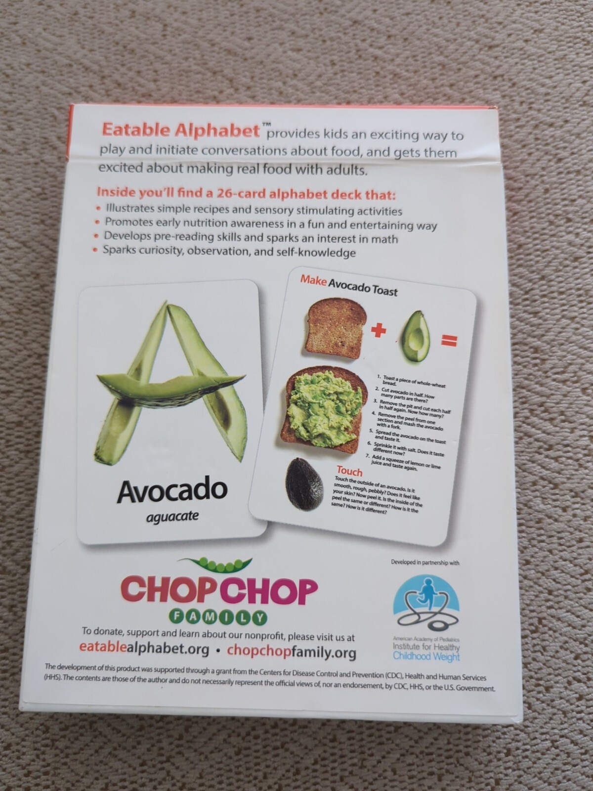 Eatable Alphabet Kitchen Activity Cards Recipe Cooking Child Kid
