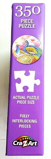 CRA-Z-ART 350pc ROUND PUZZLE JIGSAW SET PEACOCKS & KITTENS