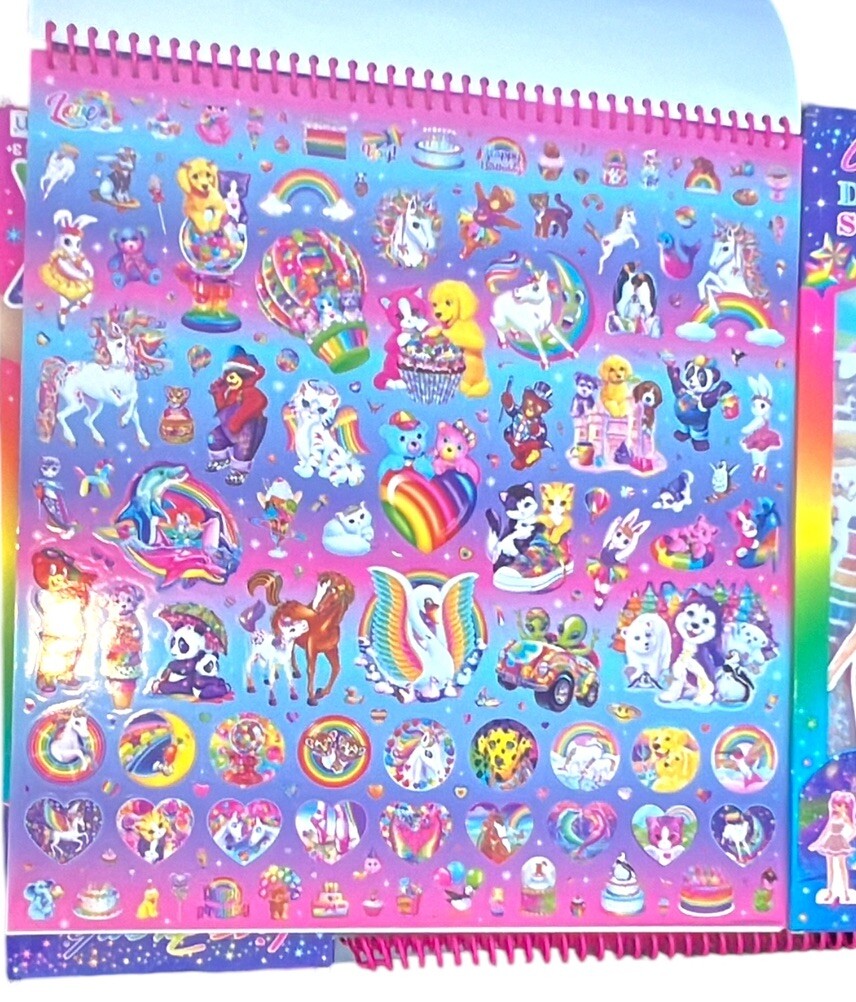 Lisa Frank Coloring Activity Pad & Diva Fashions Stickers Dress Up Activity New