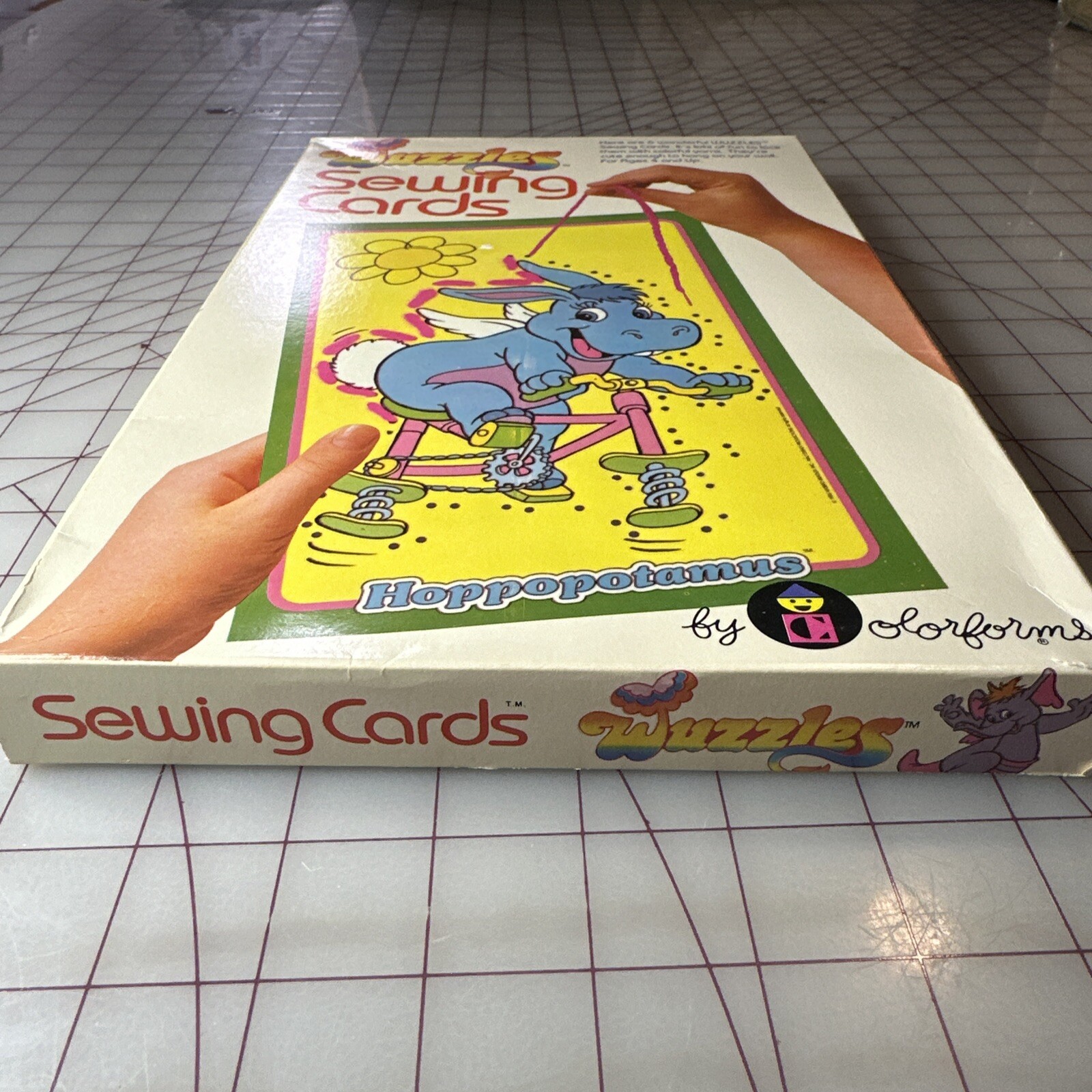 Wuzzles Sewing Cards by Colorforms 1985 Hasbro Bradley Cartoon Printed In USA @