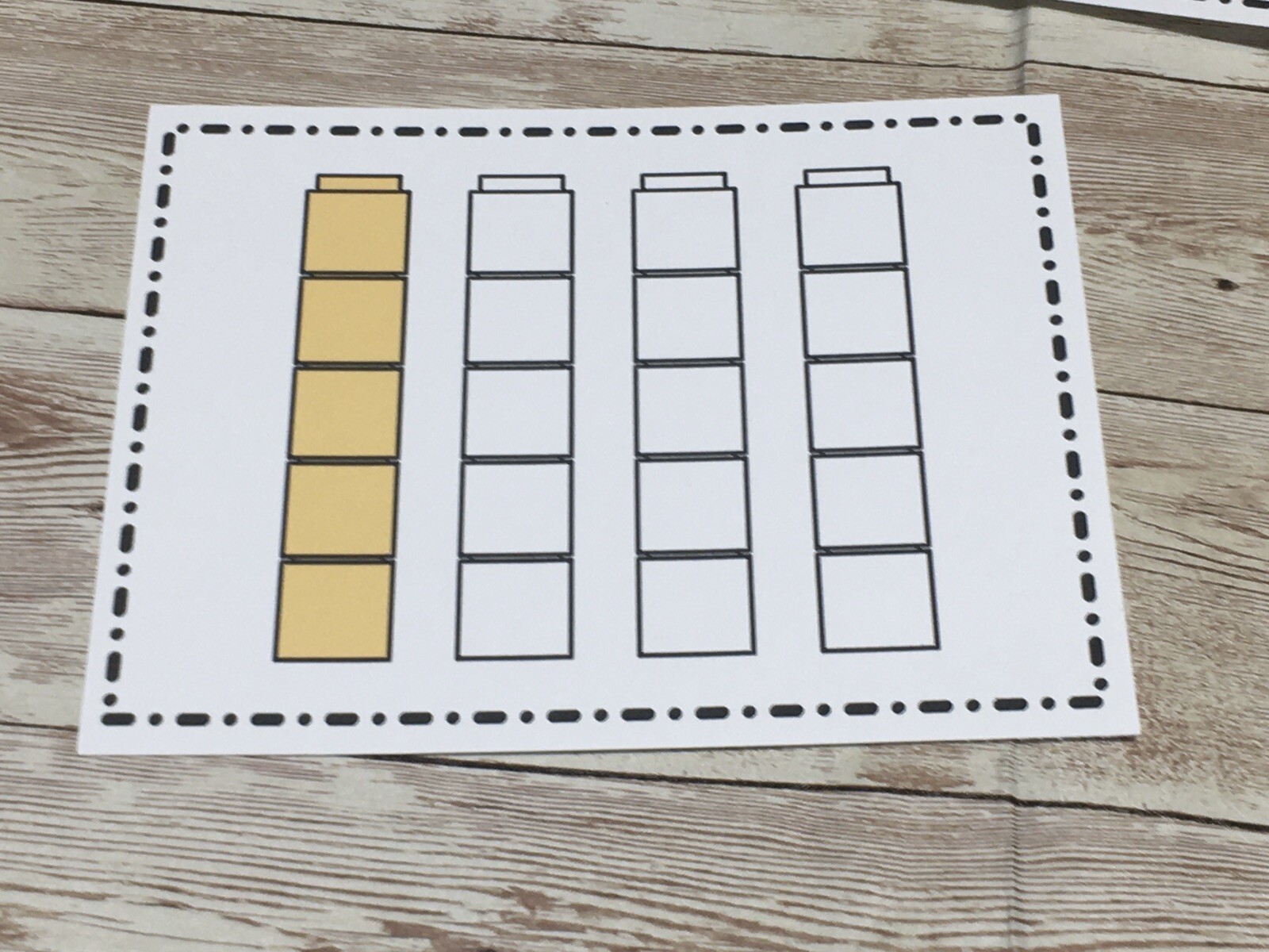 Unifix Count – Cards for Learning Center 60 Cards- Teaching supplies