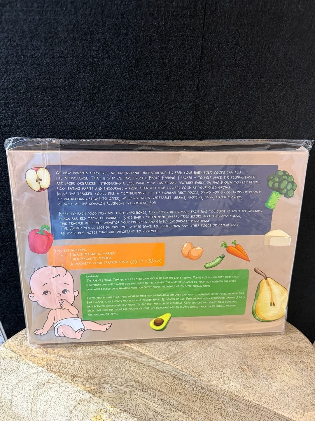 Mommy’s Guide Baby’s Feeding Tracker Magnetic Chart with Markers