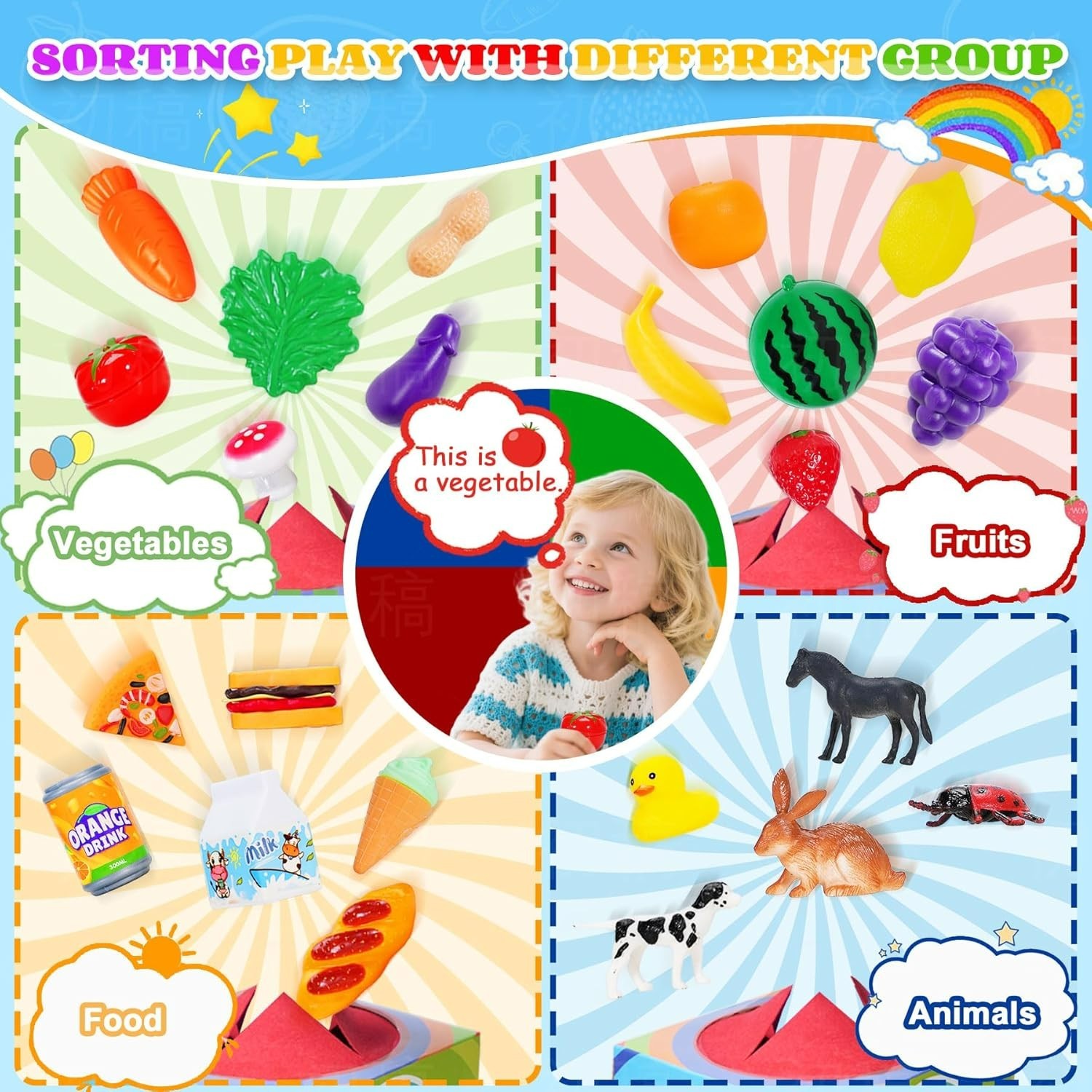 Mystery Box 58PCS Speech Therapy Alphabet Montessori Sensory Toy 3-6