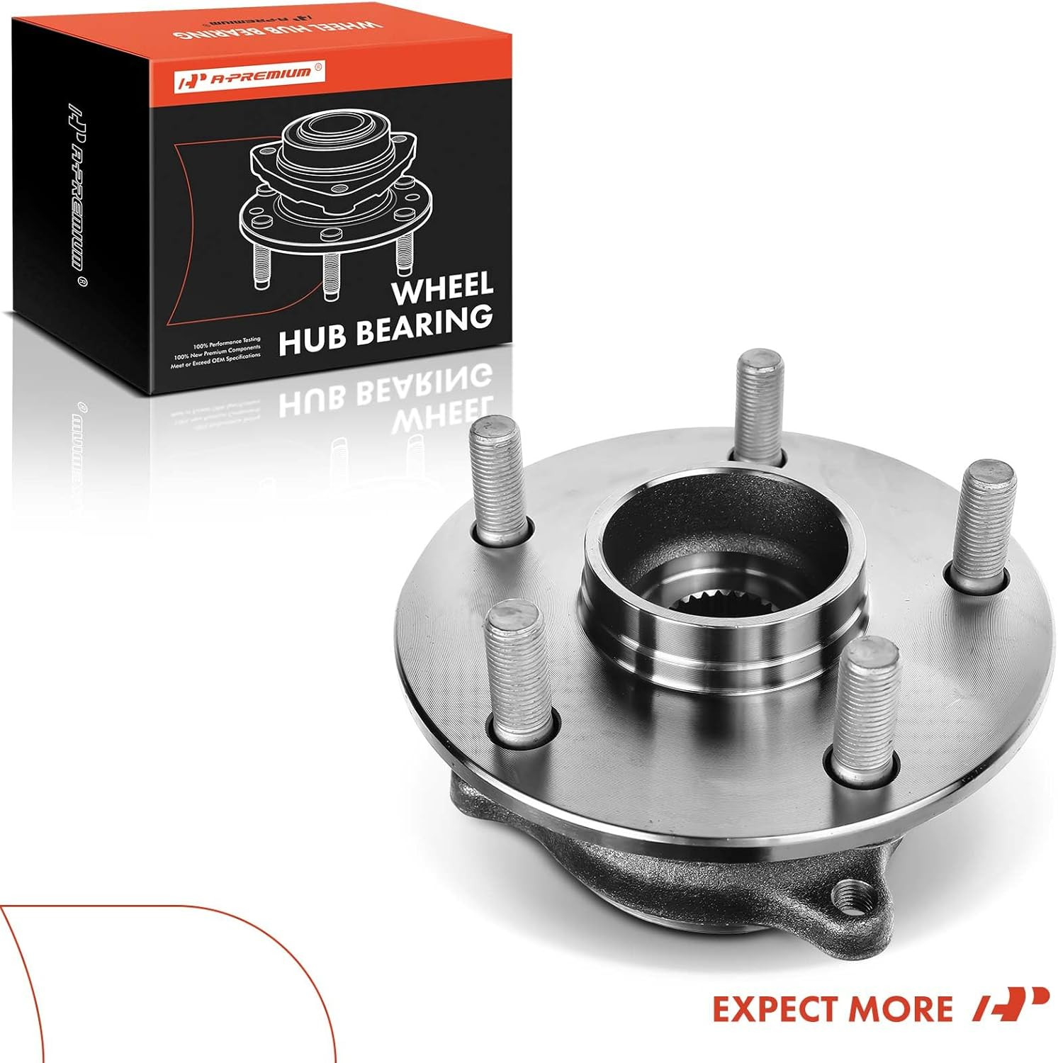 Front or Rear Wheel Bearing and Hub Assembly with 5-Lug Compatible with Suzuki G