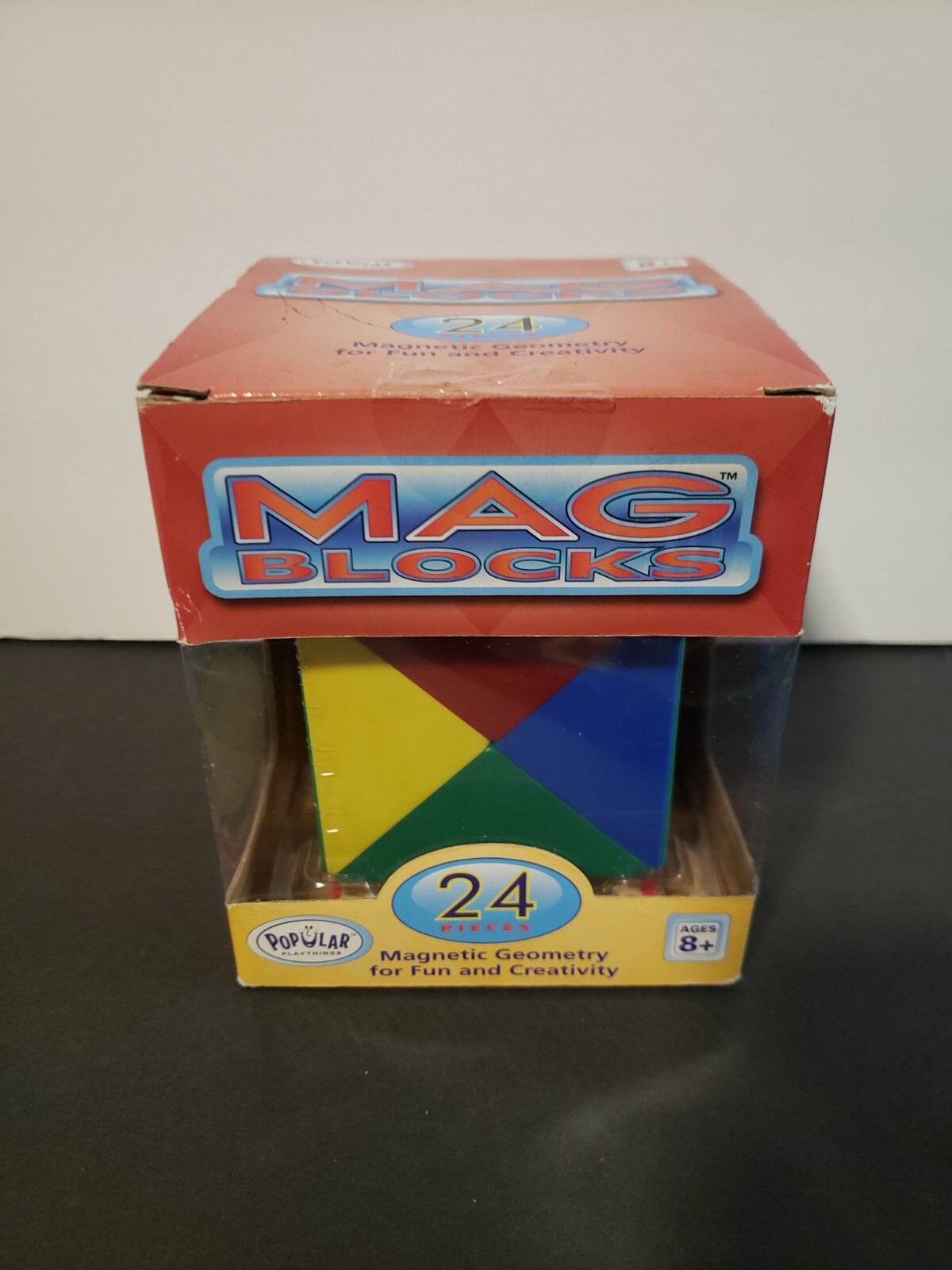 Popular Playthings Mag-Blocks 24-Piece Set Ages 8+ Magnetic Geometry NEW