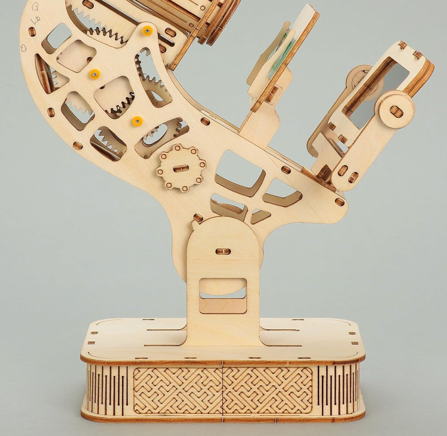 Wooden Microscope DIY Craft Kit 3D Puzzle Science STEM Educational Toy Kids