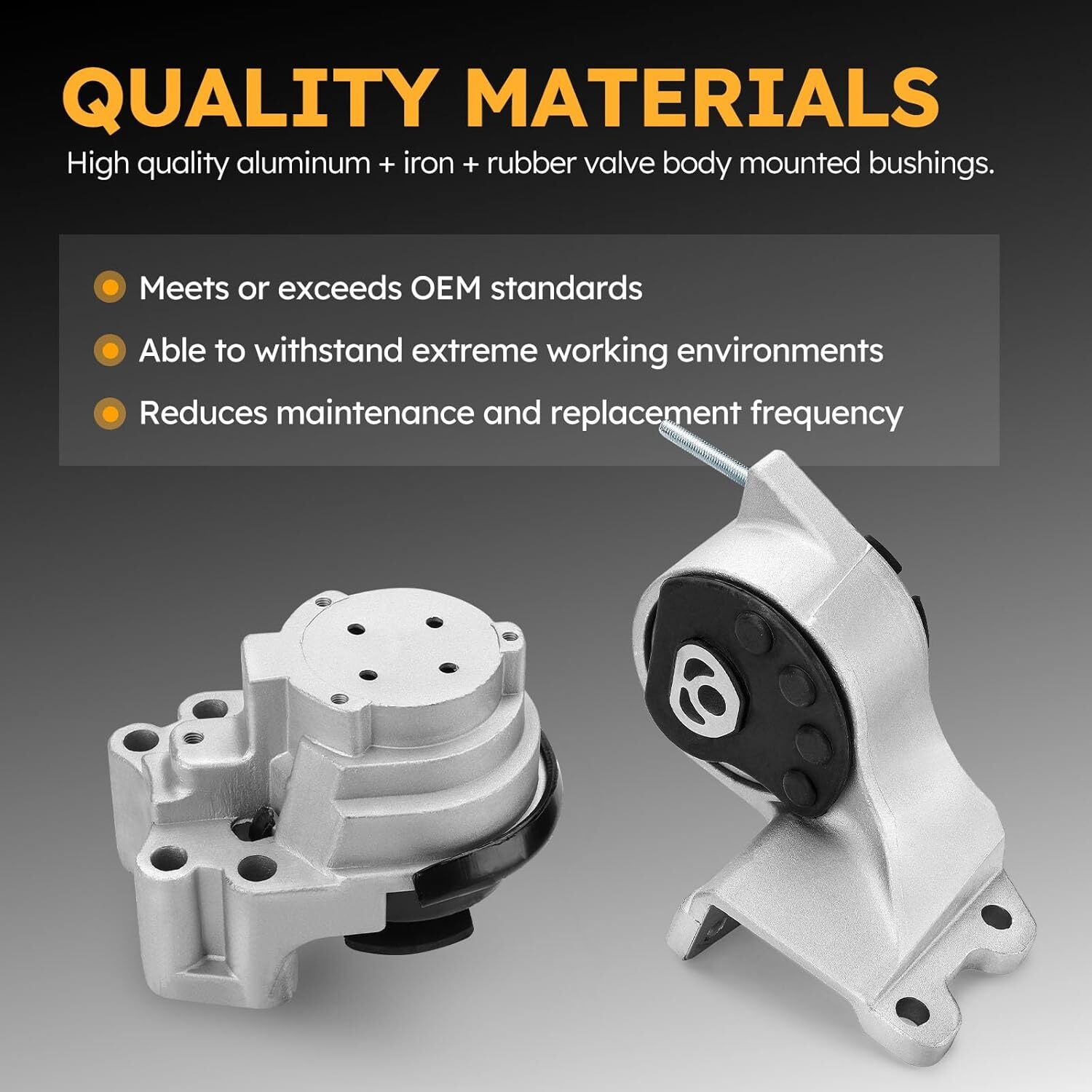 A5425 A5429 A5342 Engine Motor Transmission Mount Kit for 08-12 Ford Taurus
