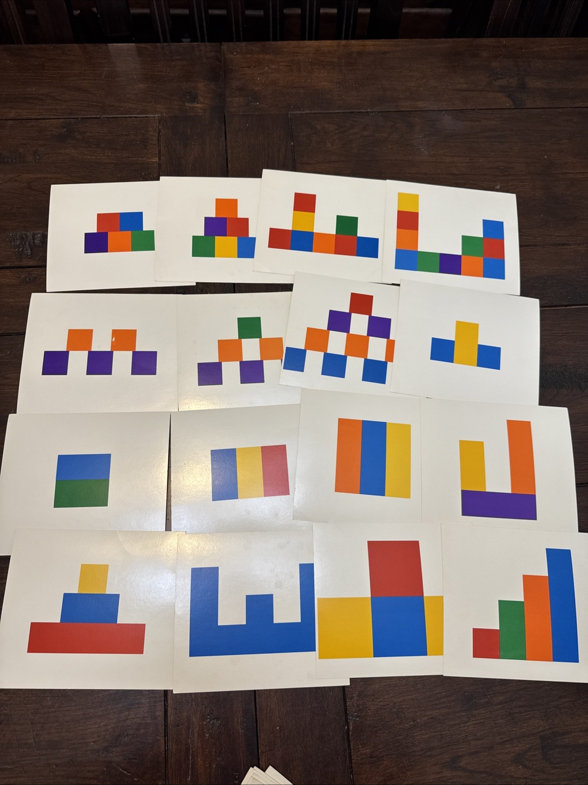 DLM Design Cards for Colored Inch Cubes p.111 cards 1-32 Developmental Learning