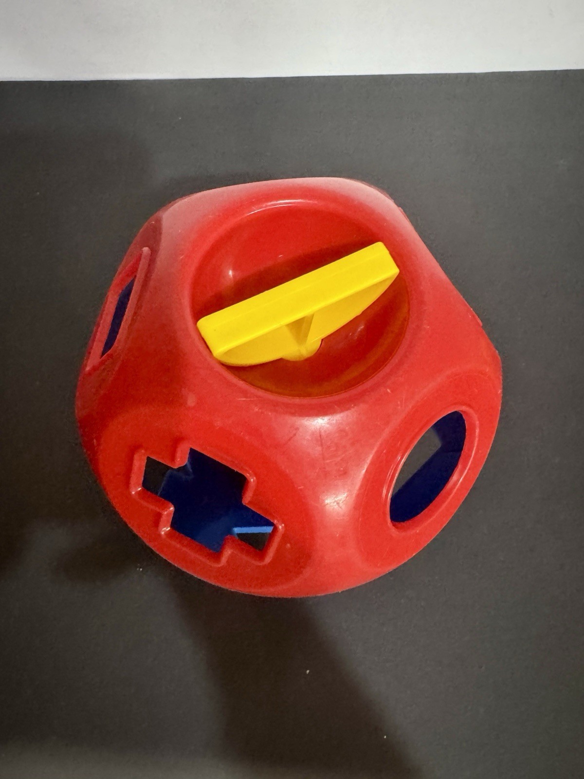 VTG Blue Red Tupperware Shape O Ball Numbers Sorter Tupperkids Kid Toy BALL only