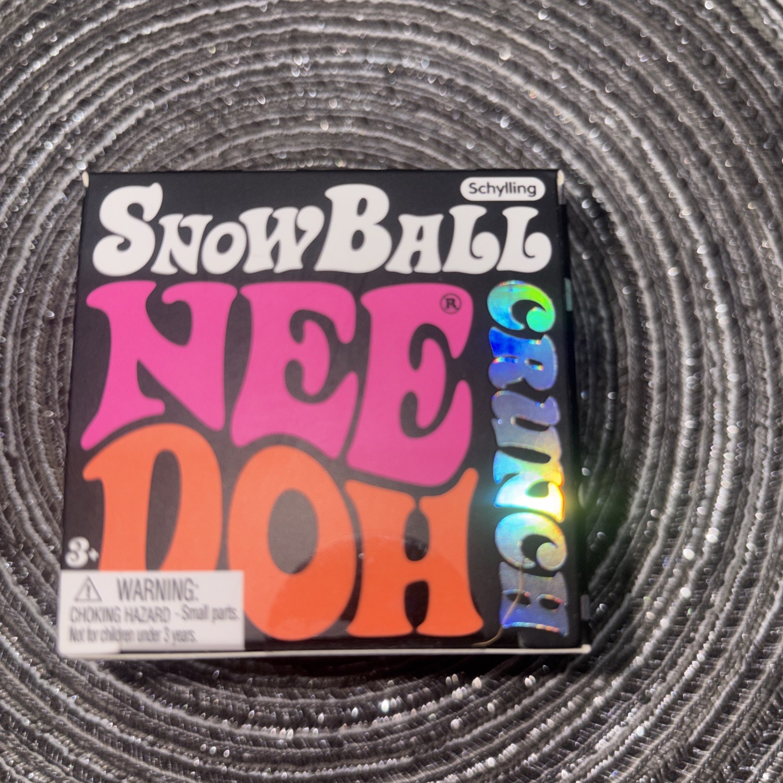 ✅ AUTHENTIC NEEDOH Snowball Crunch Stress RARE Nee Doh Snow Ball Squish NEW