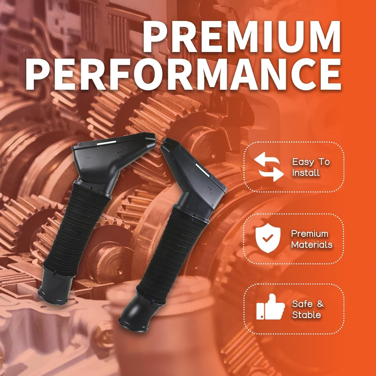 Left and Right Air Intake Hose Replacement for Mercedes-Benz S550 S63 AMG