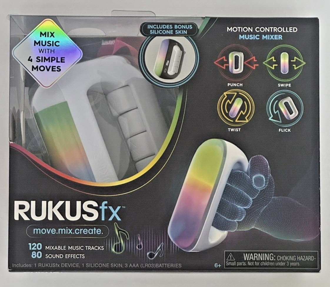 New RUKUSfx Motion Controlled Music Mixer 120 Tracks 80 Sound Effects Just Play