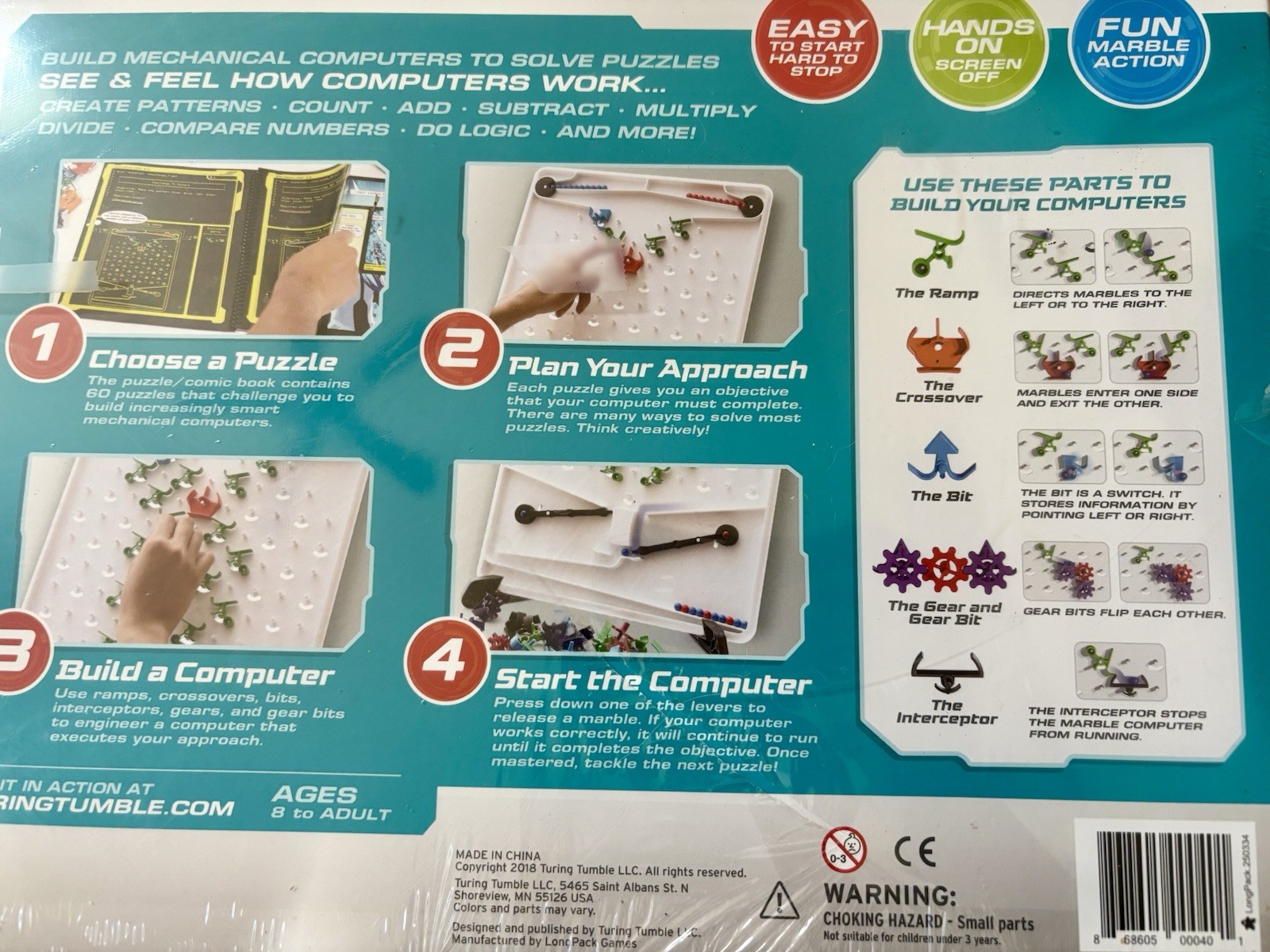 Turing Tumble Build Marble-Powered Computers – Brand New Factory Sealed STEM