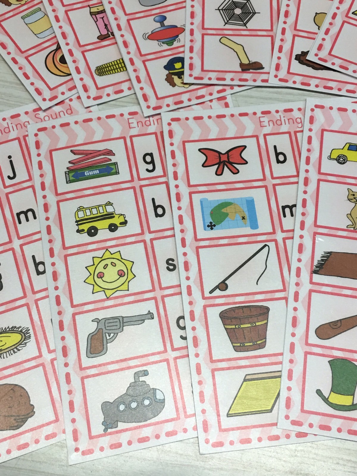 The Pink Series – Initial Sound Set (20 Wipewriter Cards ) Montessori preschool