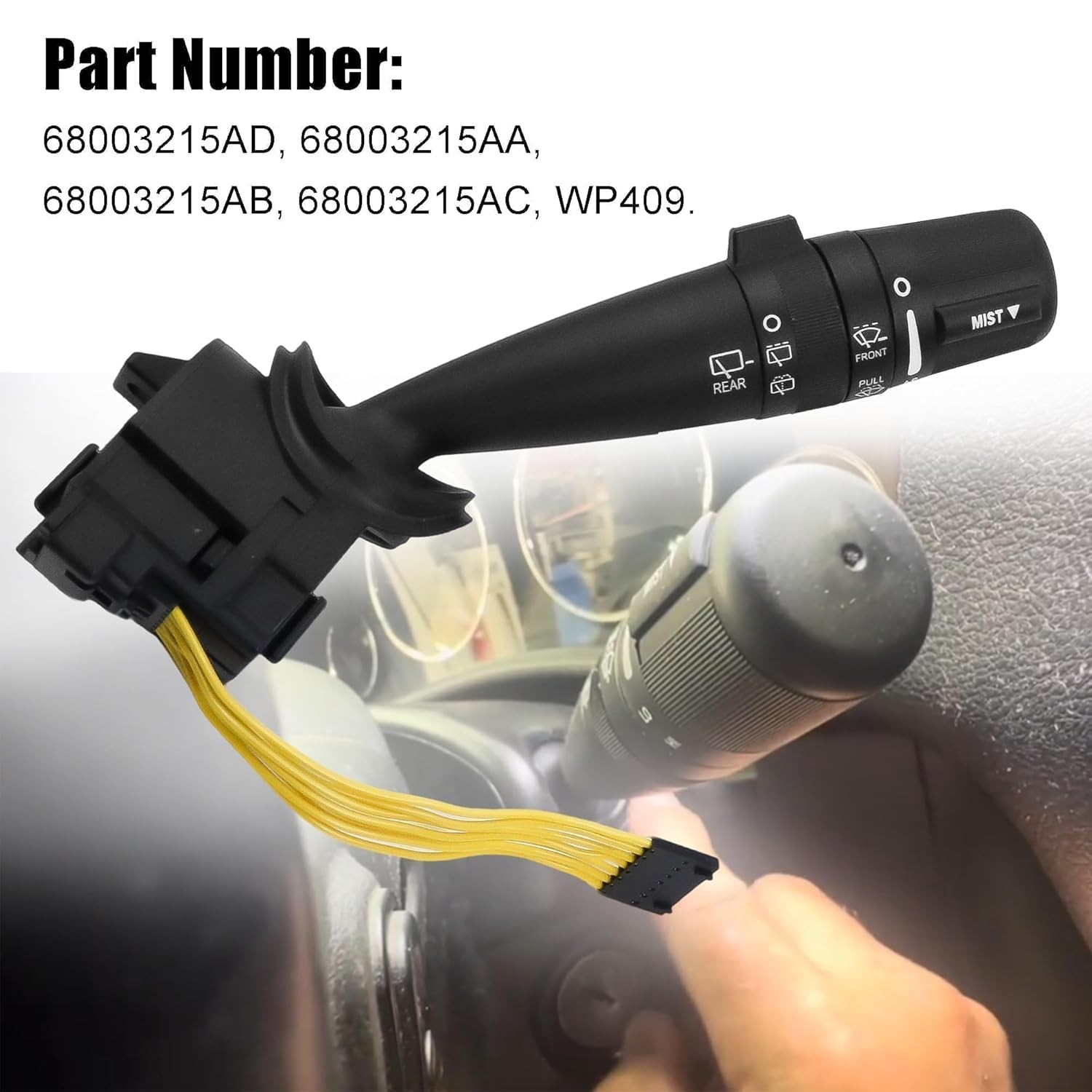 68003215AD Windshield Wiper Switch for Jeep Wrangler 2007-2017|Commander/Grand