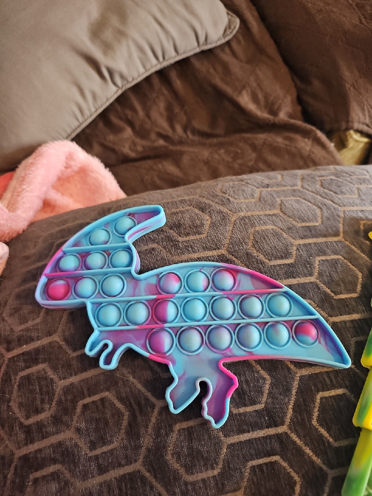 Popit Fidgets Lot of 5 Two Dinosaurs, Christmas Tree, Among Us, And Ghost.