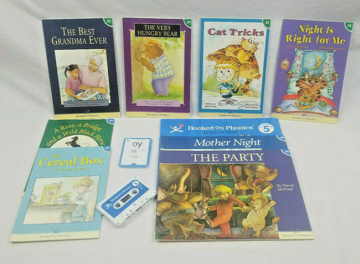 Hooked on Phonics Learn to Read Level 5 Homeschool Cassettes Books Flashcards