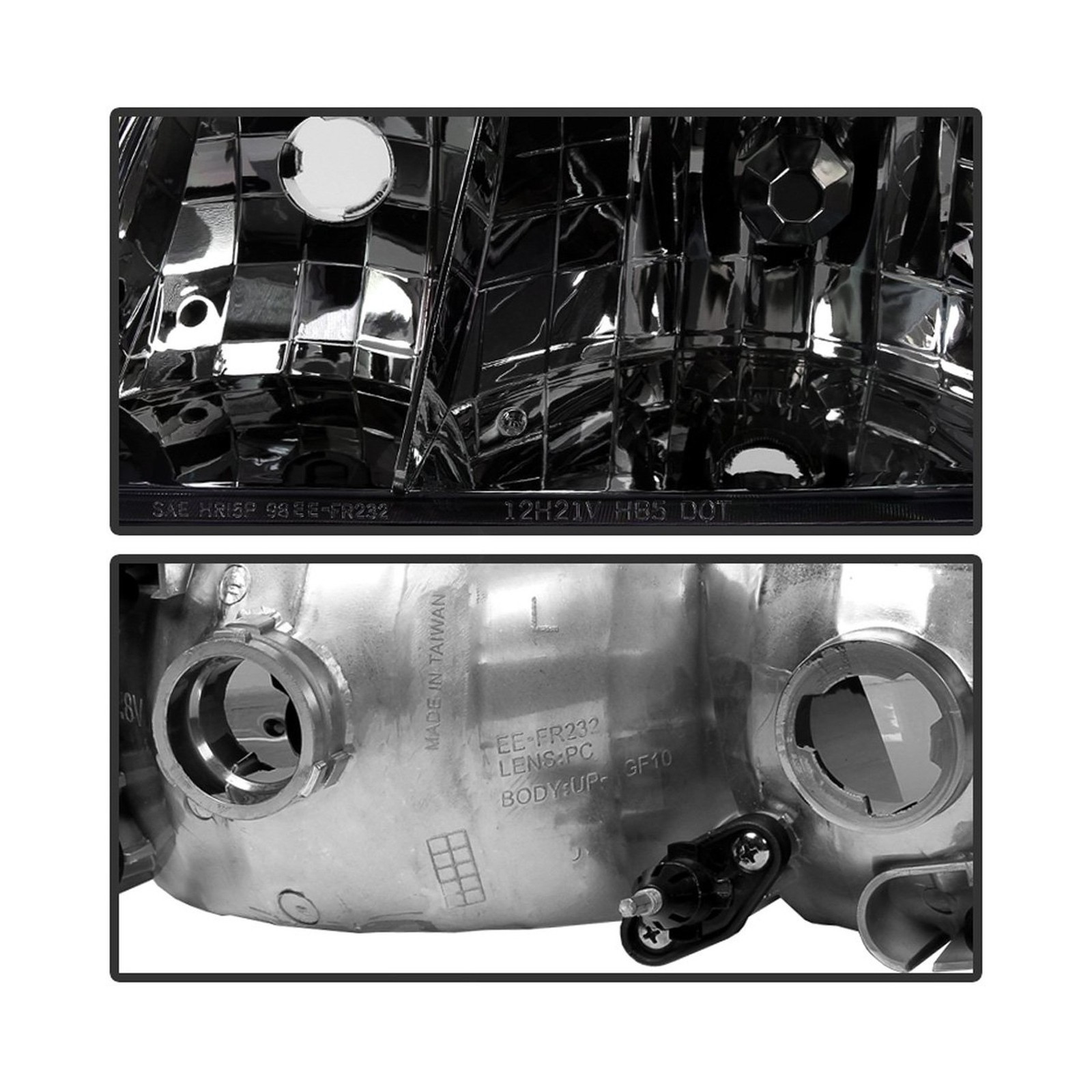 ACANII – For 1998-2011 Ford Crown Victoria Smoked Lens 4pcs Headlights w/Corn…
