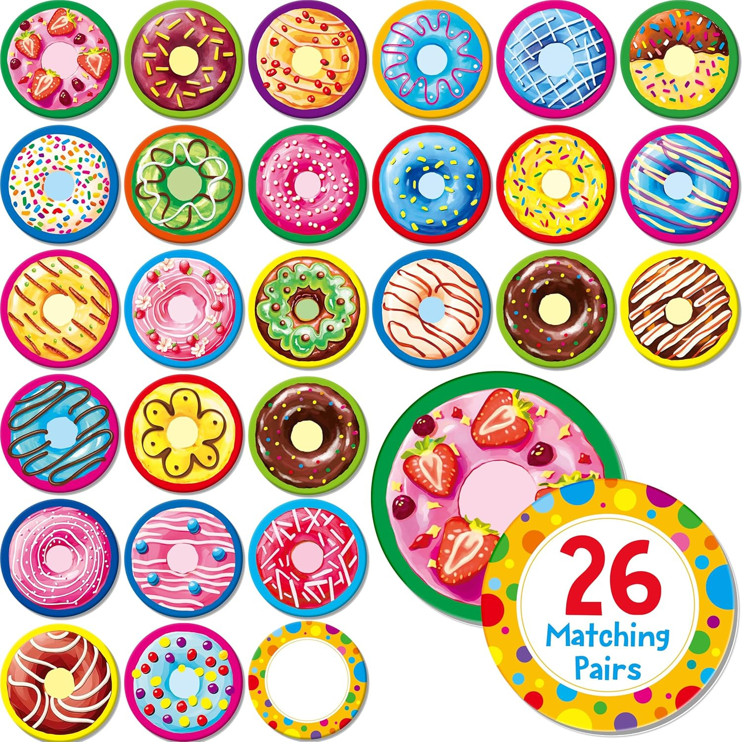 Memory Matching Game, 72 PCS Sight Words Matching Cards for Kids, 36 Pairs Memor