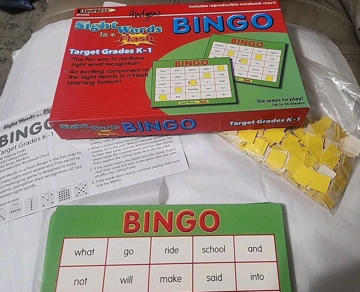 Edupress Sight Words In A Flash Bingo Grades K-1 EE