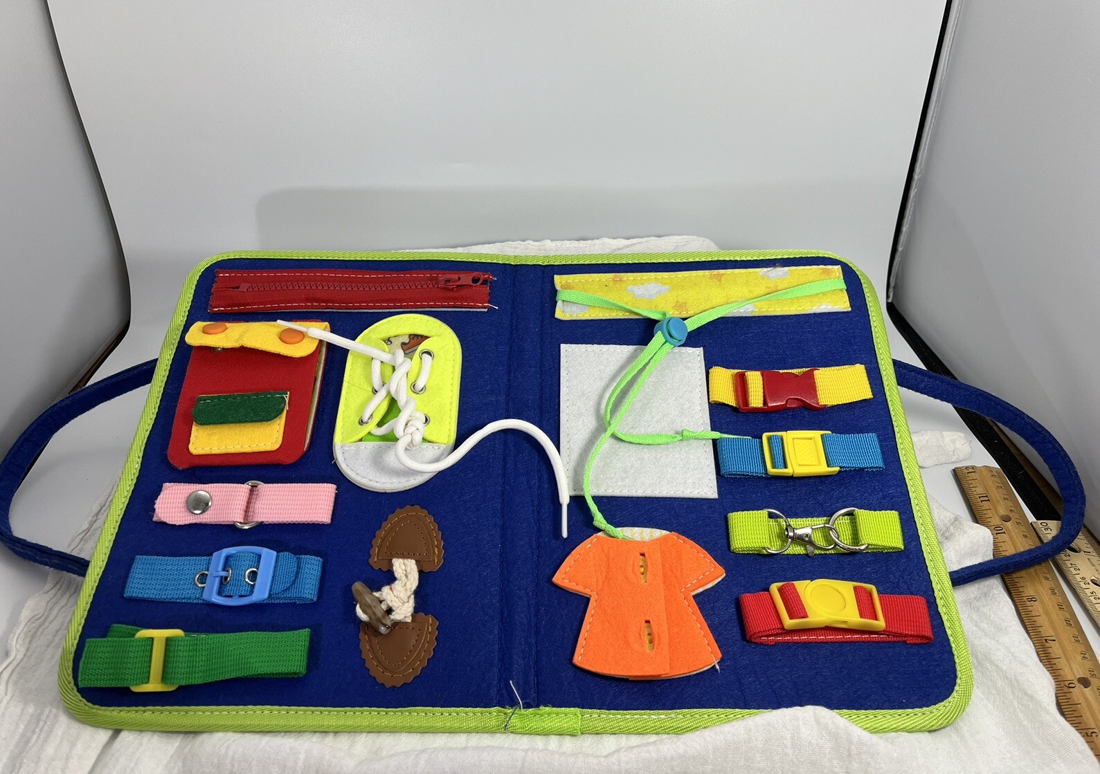 Toddler Busy Board Montessori Basic Skills Board Educational Learning Toys Kids