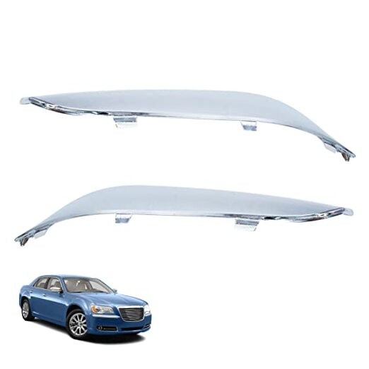 2PCS Front Bumper Molding Chrome Trim Left and Right Replacement for 2011 2012