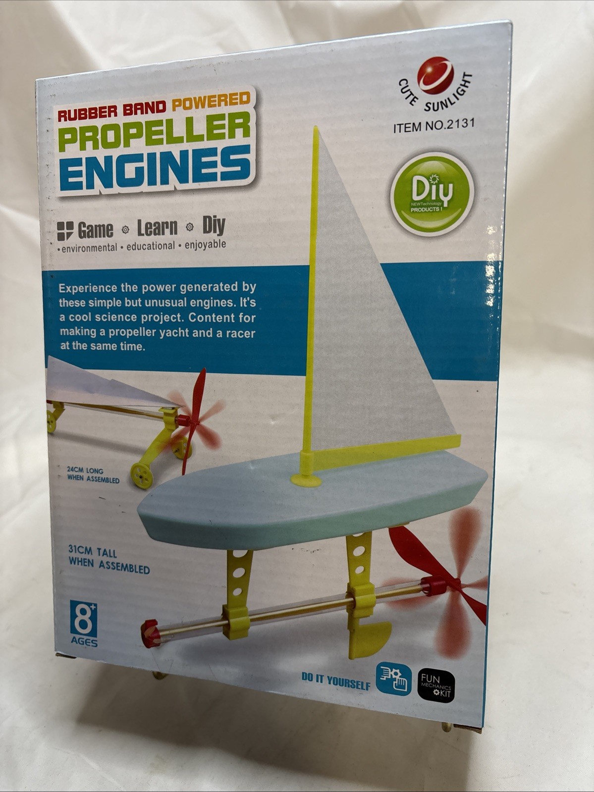 Rubber Band Powered Propeller Engines DIY Kit Educational Learning Boat Jet Car
