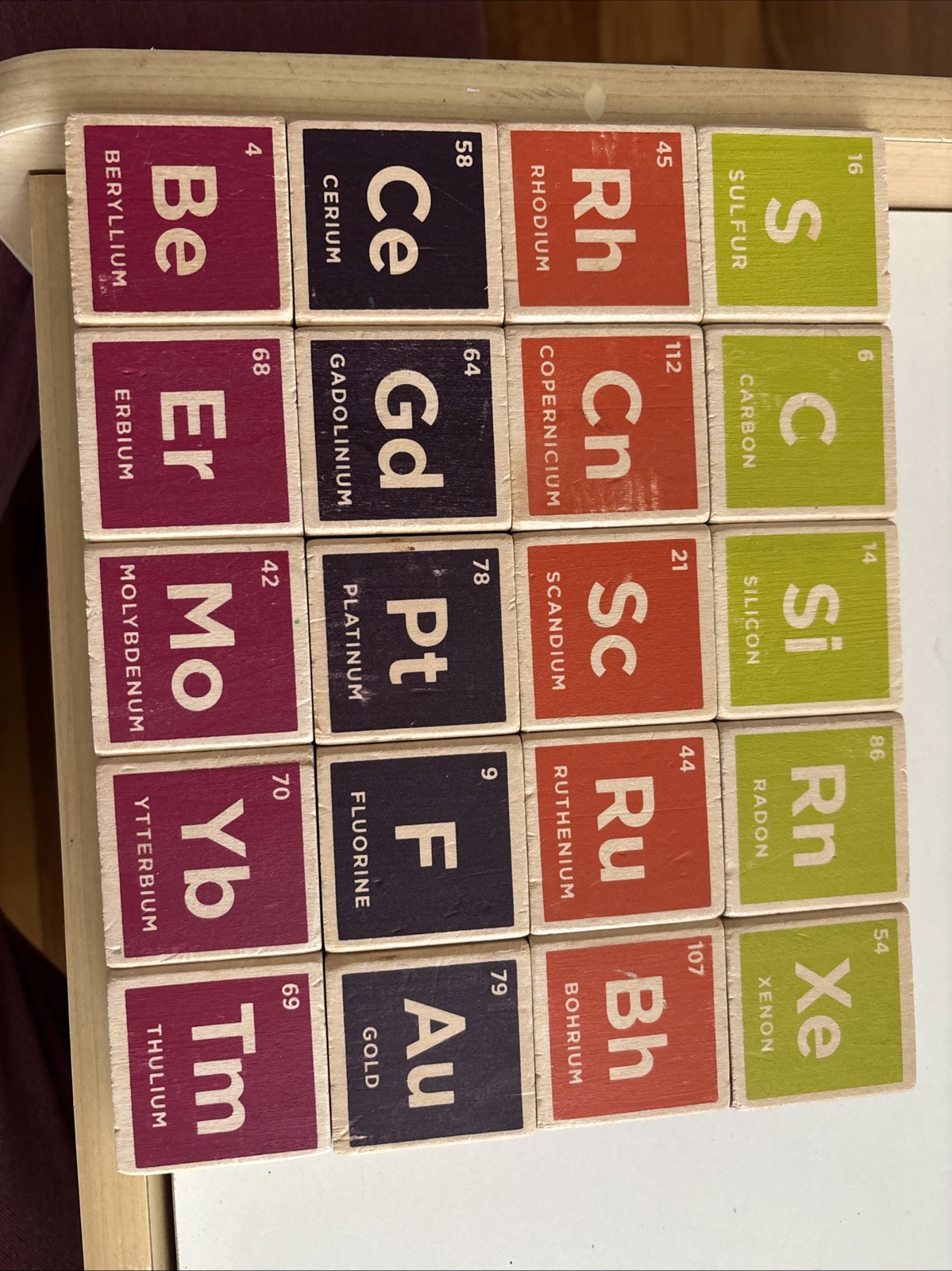 Uncle Goose Periodic Table of Elements Full Set 20 Wood Blocks 1.75″ Multicolor