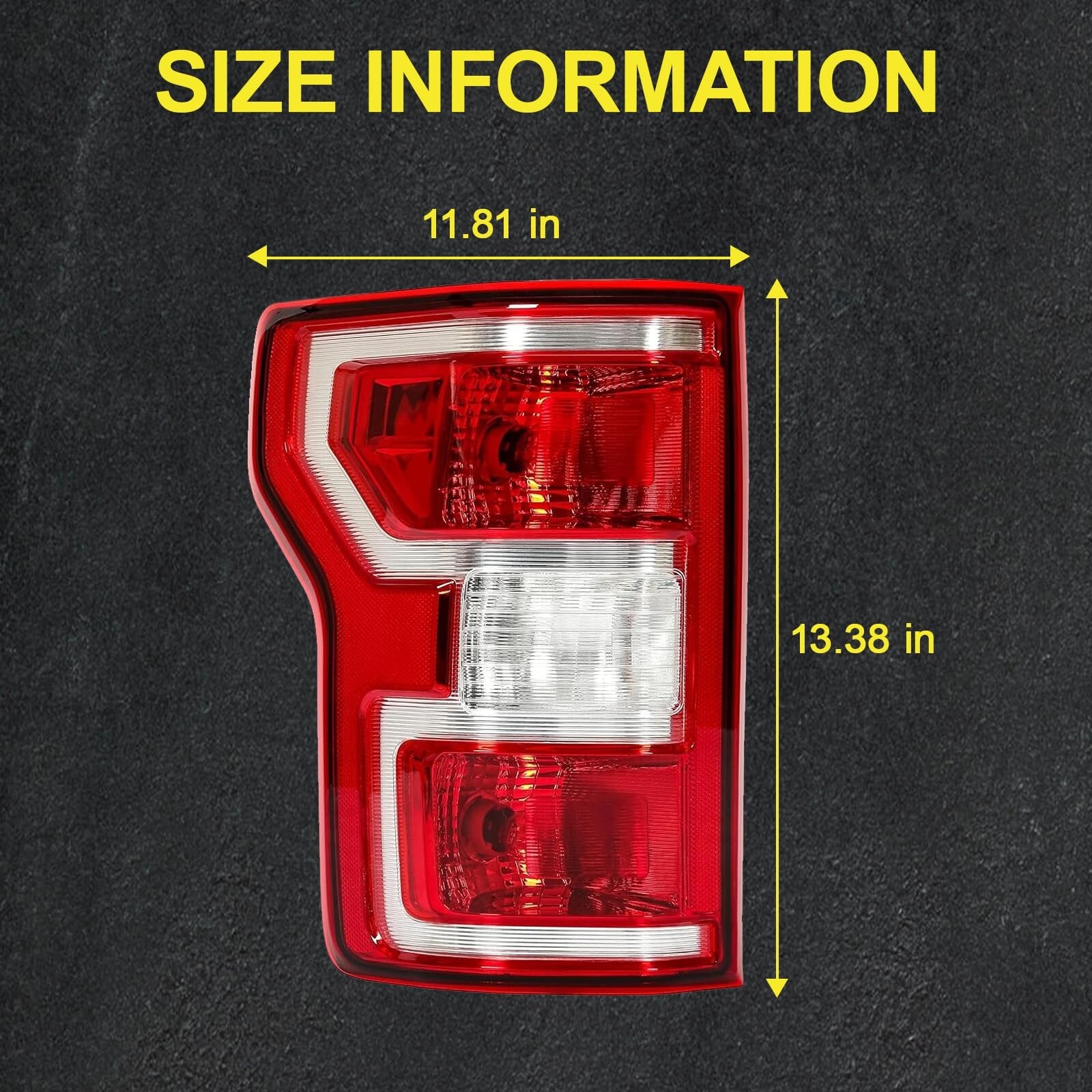 Tail Light Left Compatible with 2018-2020 Ford F-150 Taillights Replacement f…