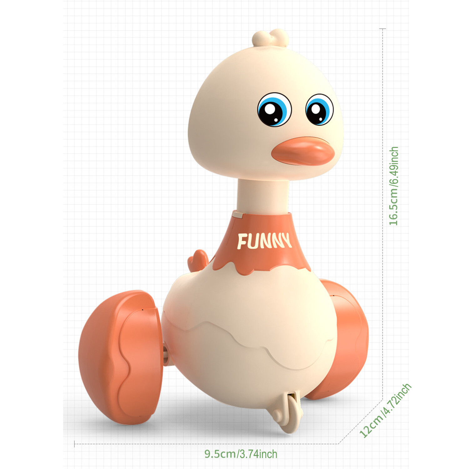 Educational Baby Toy,Press and Wiggle Duckie for Intellectual Development