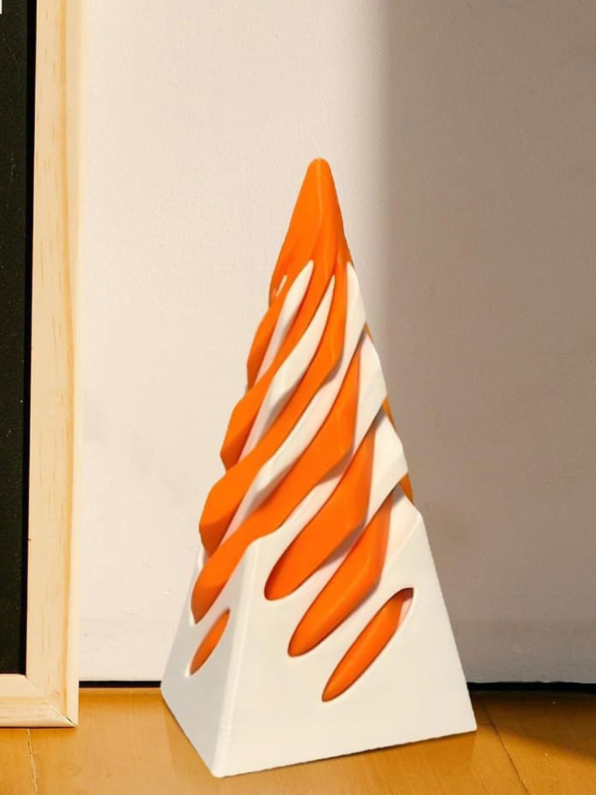 3D Impossible Pyramid Passthrough Sculpture Ancient Art Building Model JQ
