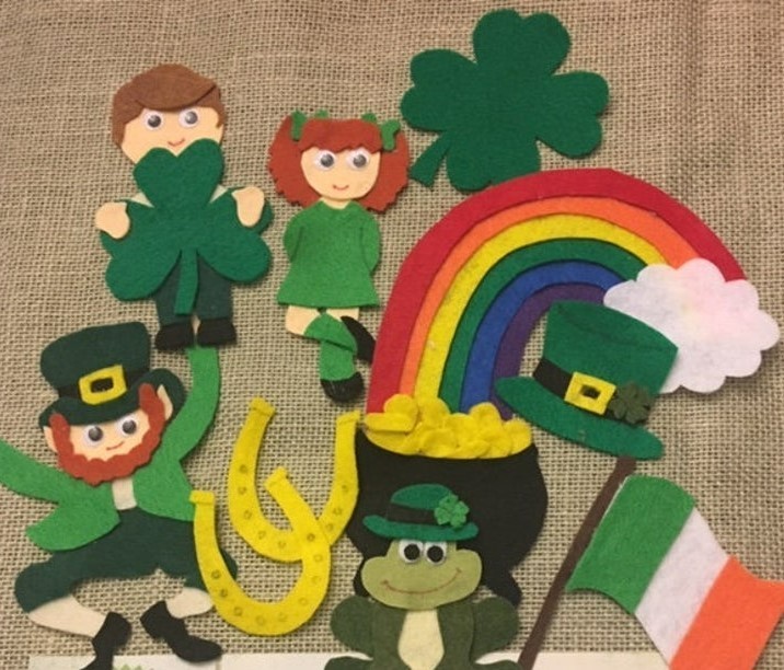 Luck of the Irish Felt Pieces for Felt or Flannel Board Play