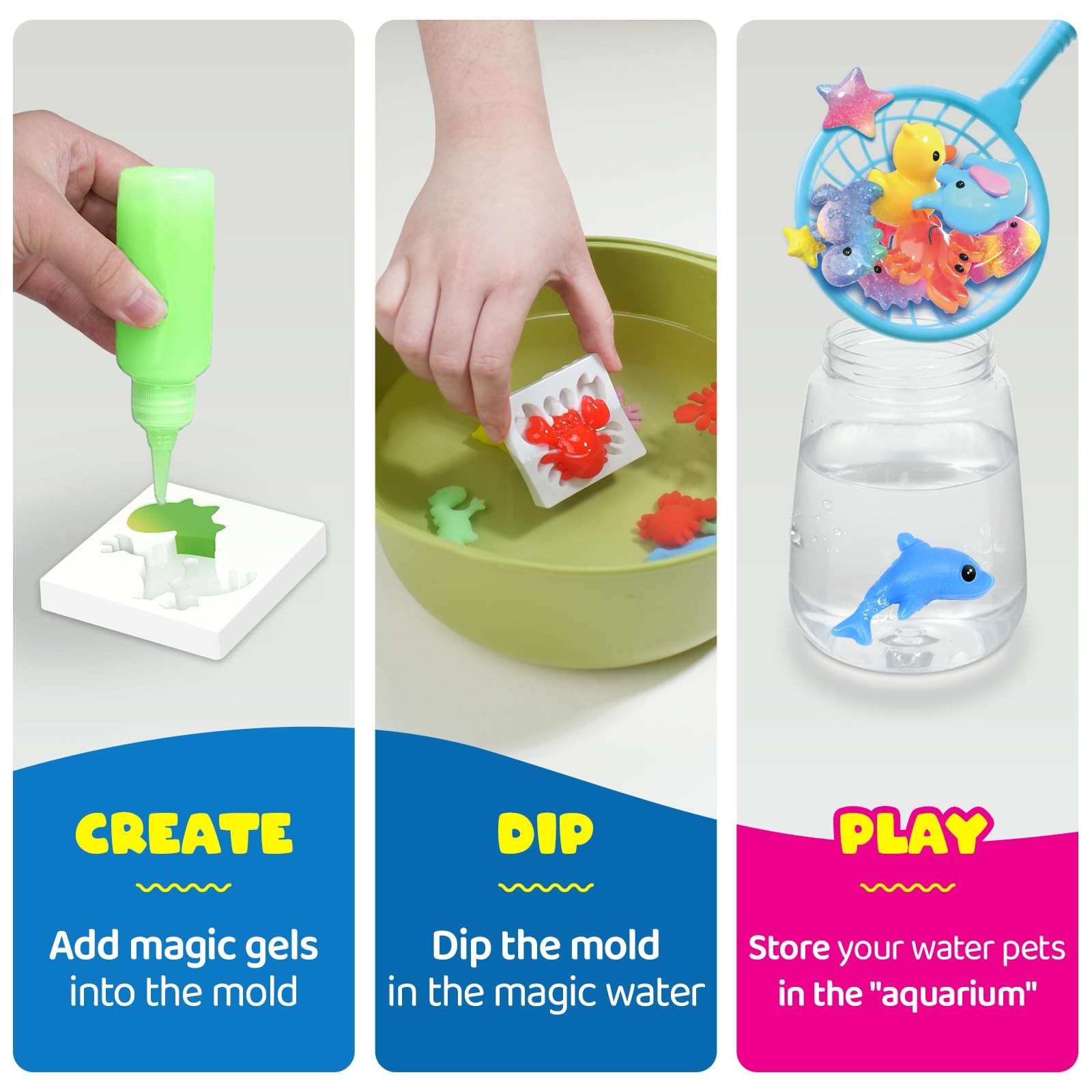 Magic Water Elf Toy Craft Kits for Kids, DIY Your Own Aqua Fairy Water Pets &…