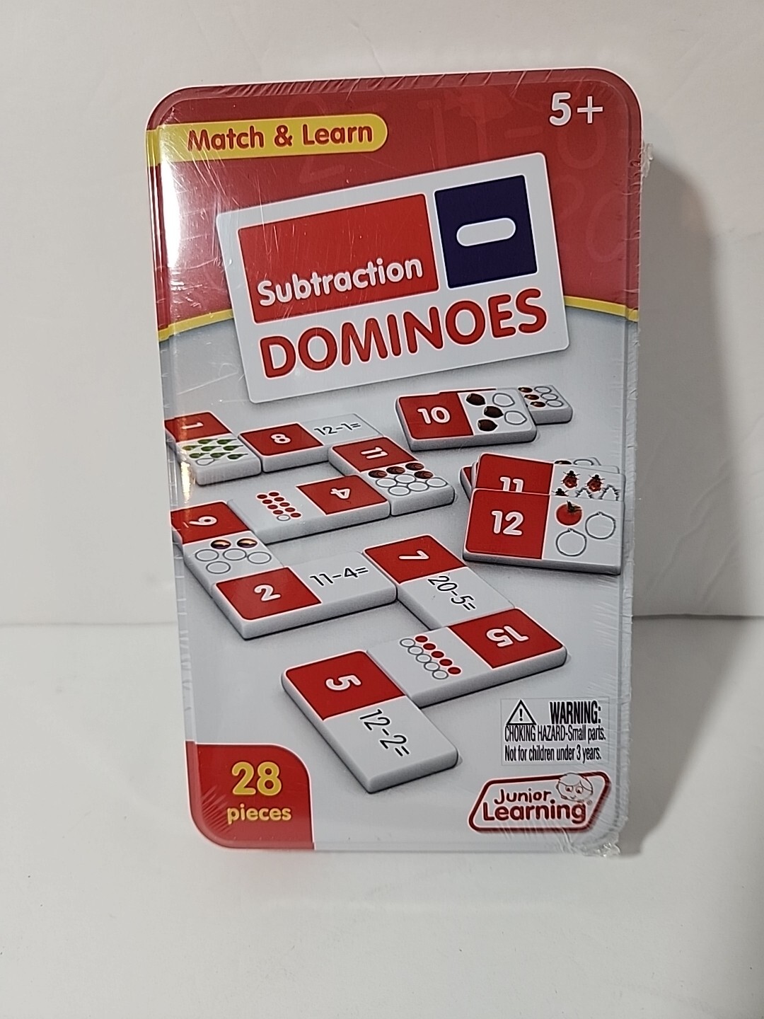 Junior Learning Dominoes Subtraction New In Metal Box