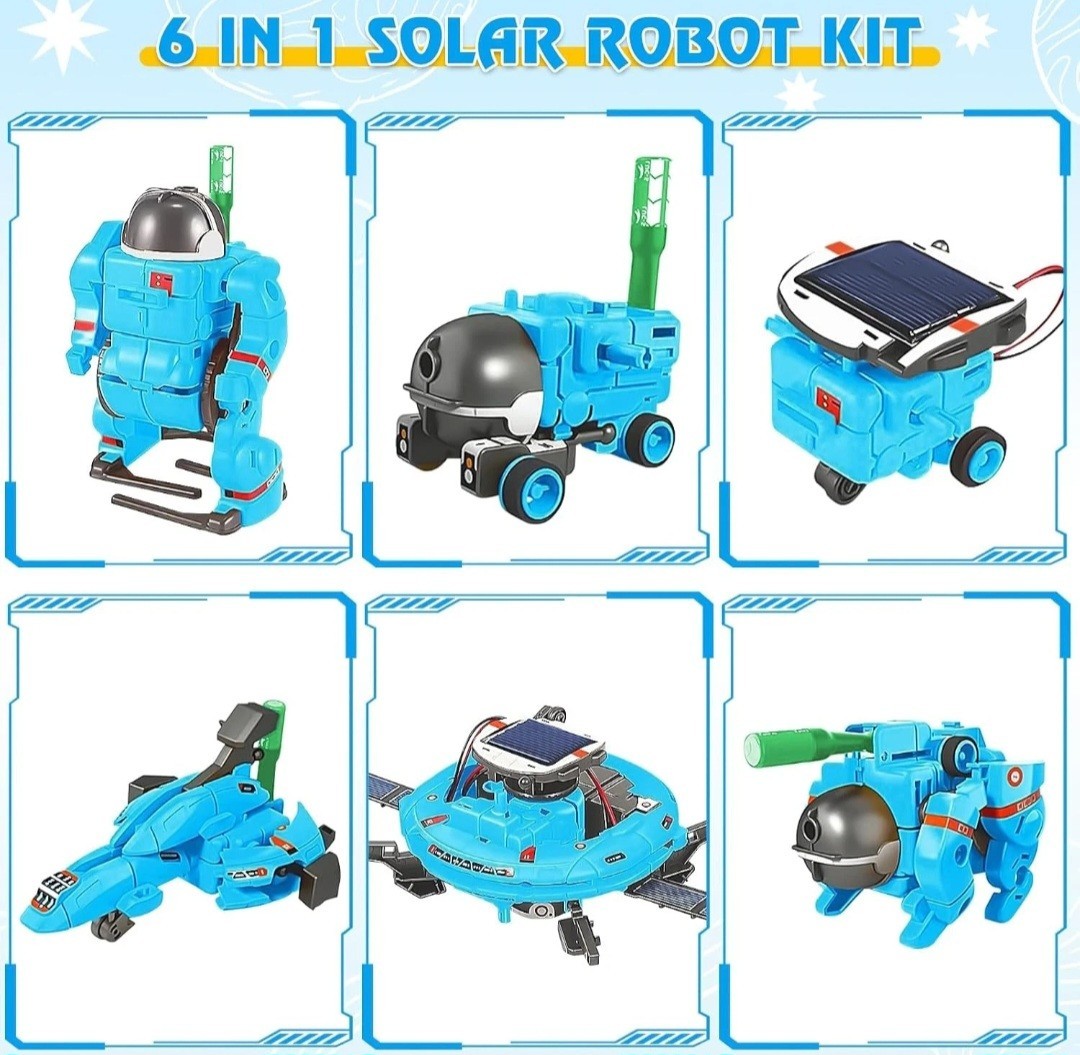 6-in-1 STEM Solar Robot Kit for Kids Educational Science New Sealed- Box Damage