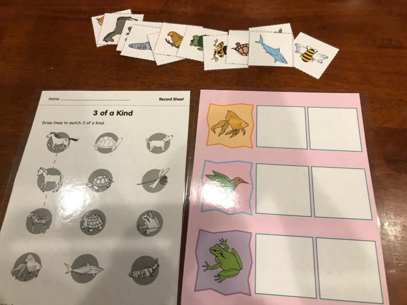 3 of a Kind! Grades prek-k Science file folder game teacher
