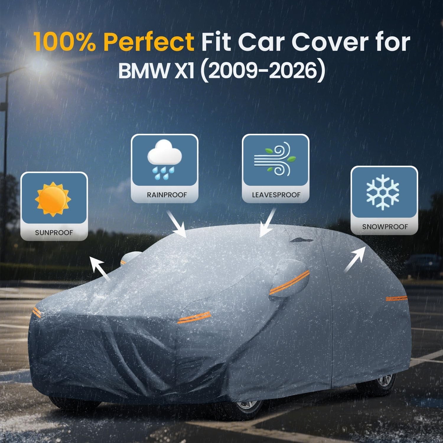 Waterproof Ford Escape(2000-2026) Car Cover with Breathable Vents, [2025 Upgrade