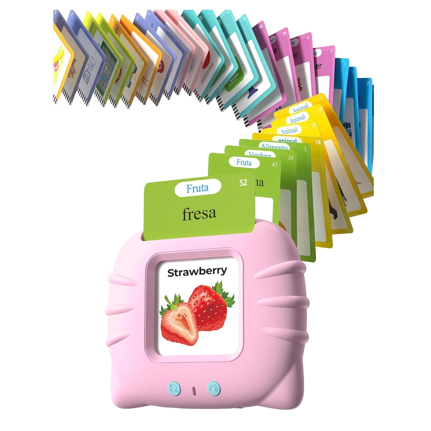 Talking Flash Cards for Kids: 510 Interactive Words in Pink – English & Spanish